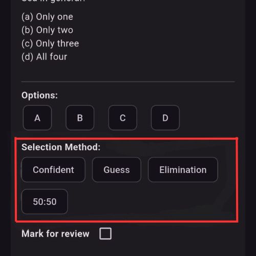 Elimination Technique Matrix