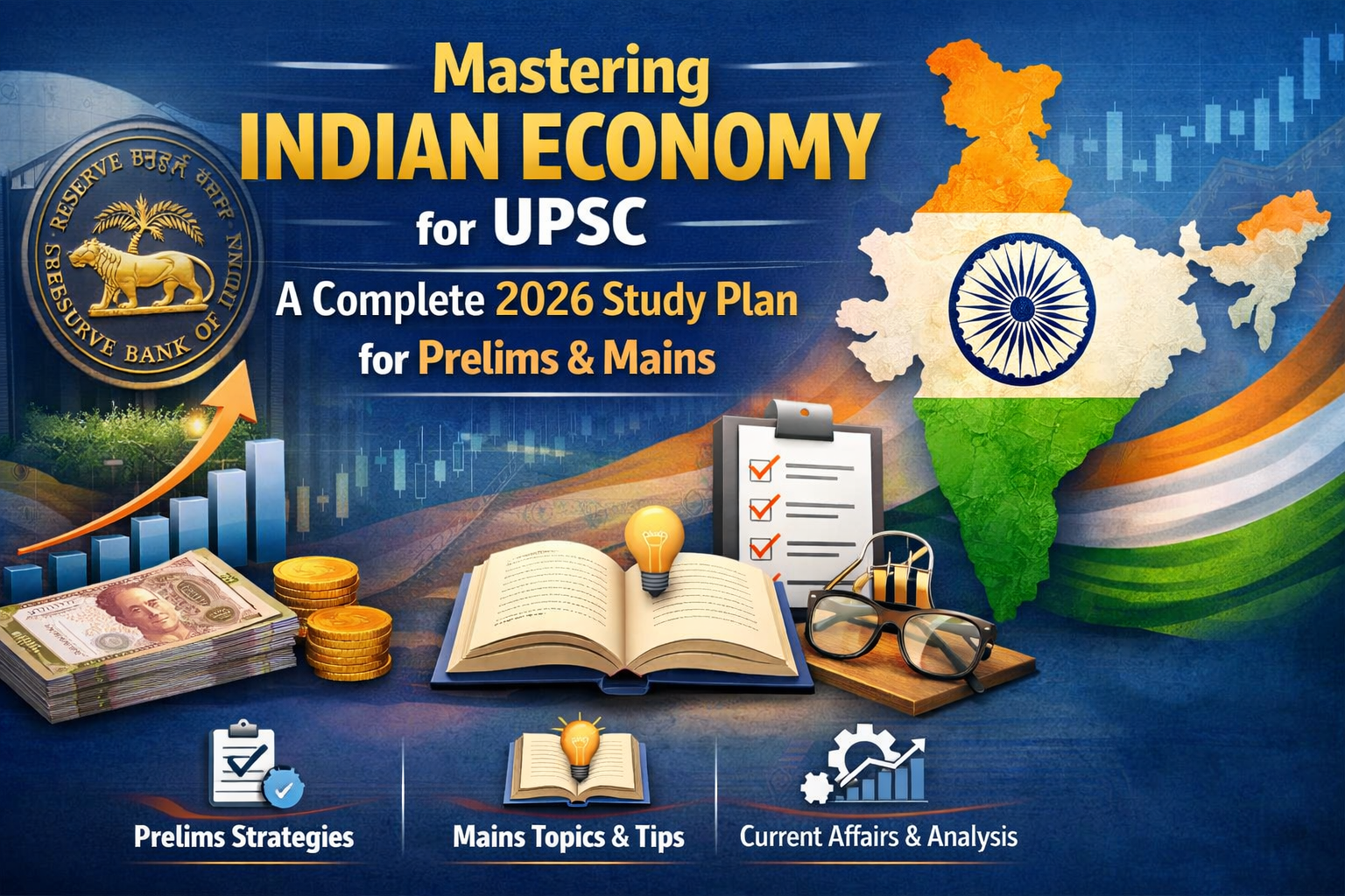UPSC 2026 Indian Economy study plan banner
